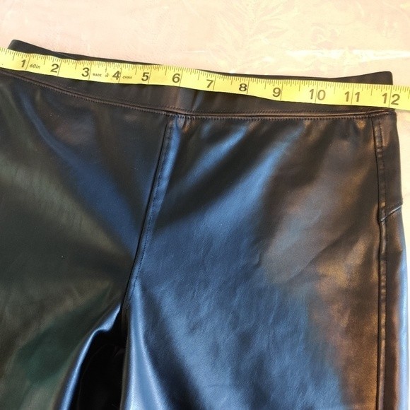 David Lerner Black Ankle Zip Vegan Leather Leggings size XS - Picture 12 of 15